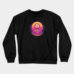 Synthwave kawaii Russian Doll Crewneck Sweatshirt